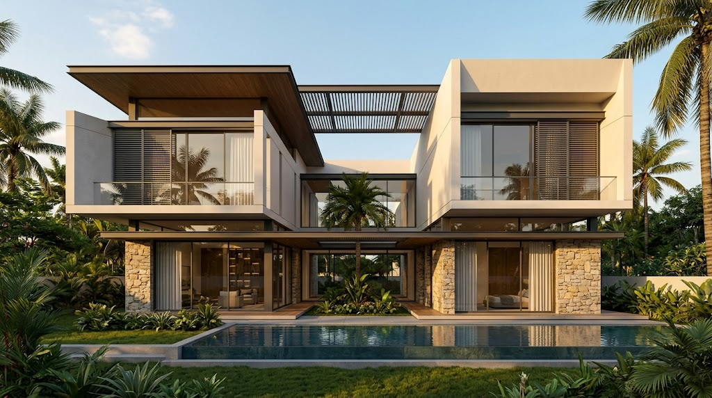 Sustainable House Design of a Coimbatore house
